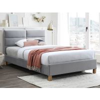 SIGNAL - SIERRA VELVET Łóżko 120x200 | Jasny Szary Bluvel 03