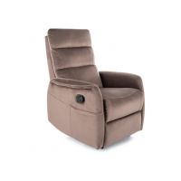 SIGNAL - SOLON M Velvet Fotel rozkładany z funkcja masażu | Tkanina | Cappuccino Velvet 38 | z MR | DOSTĘPNY OD RĘKI