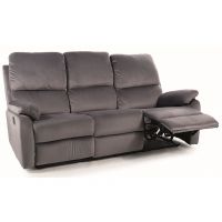 SIGNAL - SPENCER 3 Velvet Sofa 3-osobowa rozkładana | Tkanina | Szary Bluvel 14 | z MR