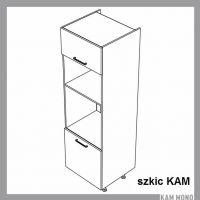 KAM - KAMMONO Szafka SPM60/71 | Słupek do szafek wiszących W/71 | Zabudowa piekarnika i mikrofalówki | Front frezowany