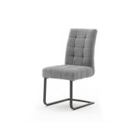 MC AKCENT - SALTA Krzesło | Płoza czarny mat | Tkanina Aqua Clean szara | SASS77GX