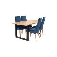 STOLMEB - Stół Dawid 130x80+2x40 naturalna okleina