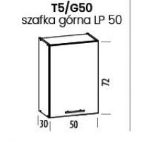 LIVEO - TIFFANY Szafka T5/G50 | Górna 50