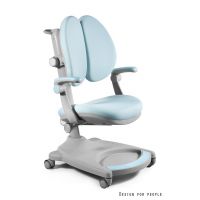 UNIQUE MEBLE - TEDDY Fotel Obrotowy NC-06-7 | Niebieski | DOSTĘPNY OD RĘKI