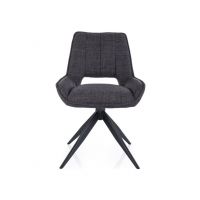 SIGNAL - TELLO BJORN Krzesło | Obrót siedziska | Tkanina Bjorn Ciemny Szary 16 | Stelaż Czarny mat | DOSTĘPNE OD RĘKI