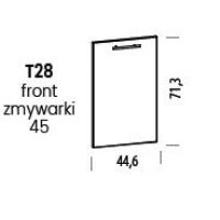 LIVEO - TIFFANY Front zmywarki T28 | Panel ukryty 45