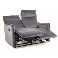 SIGNAL - TRAVIS 2 Velvet Sofa 2-osobowa rozkładana | Tkanina | Szary Bluvel 14 | z MR