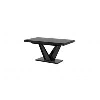 HUBERTUS - VEGAS Stół 160-256x89 | Czarny połysk