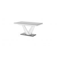 HUBERTUS - VEGAS Stół 160-256x89 | Szary mat | Biały połysk | Szary połysk