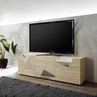 MC AKCENT - VITTORIA Komoda niska | 3 drzwi | laminat dąb sonoma | 201550-03