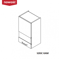 KAM - KAMMONO Szafka WW....1/71 | MN 40-60 | Górna | Witryna | 1-drzwi | Front nowoczesny P2