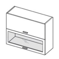 LAYMAN - NAVIA Szafka WWPO 8/72 Szafka górna 80 cm 2 klapy 1 witryna