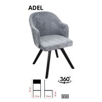 STOLMEB - Krzesło ADEL | PODSTAWA DREWNIANA | OBROTOWE 360°