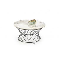 HALMAR - ALESSIA Ława | Spiek- beżowy marmur/czarny