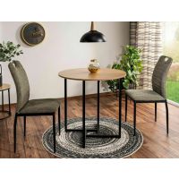 SIGNAL - ALTO II Stół okrągły 80x76h | Dąb | Czarny