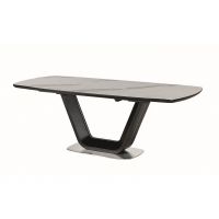 SIGNAL - Armani Ceramic Stół 160-220x90cm | Blat: MDF+włoska ceramika, efekt marmuru kolor biały