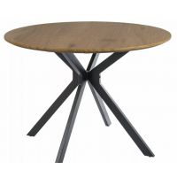 SIGNAL - ASTER Stół 100x76h | Blat Dąb | Stelaż Czarny