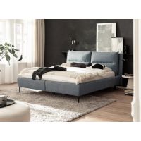 MC AKCENT - AUCKLAND Łóżko z pojemnikiem | 160x200 | Tkanina Puente 73 turkus | AUC16023