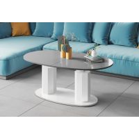 HUBERTUS - BARLETTA Ławostół | Szary mat | Biały połysk | Biały połysk