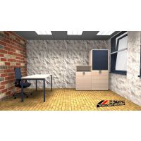 AMS Meble Biurowe - EVENT Biurko BV2 Na Stelażu Metalowym | 140x70 cm | 1-osobowe | Wolnostojące