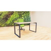 AMS Meble Biurowe - OMIX Biurko BO3 | Na Stelażu Metalowym | 160x70 cm | 1-osobowe | Wolnostojące