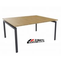 AMS Meble Biurowe - EVENT PLUS Biurko BV21+ Na Stelażu Metalowym | 140x160 cm | 2-osobowe | Wolnostojące | Z Dystansem 1 cm