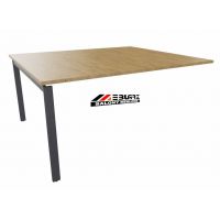 AMS Meble Biurowe - EVENT PLUS Biurko BV16+ Na Stelażu Metalowym | 140x160 cm | 2-osobowe | Podporowe | Z Dystansem 1 cm