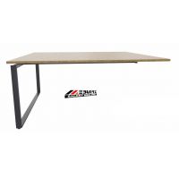 AMS Meble Biurowe - OMIX PLUS Biurko podporowe BO14+ | Na Stelażu Metalowym | 160x140 cm | 2-osobowe | Podporowe | Z Dystansem 1 cm