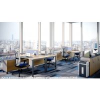 AMS Meble Biurowe - STAND Biurko BS12 Na Stelażu Metalowym | 180x80 cm | 1-osobowe | Podporowe