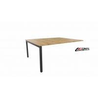 AMS Meble Biurowe - STAND PLUS Biurko BS17+ Na Stelażu Metalowym | 160x160cm | 2-osobowe | Podporowe | Z Dystansem 1 cm