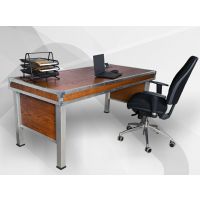 GO!PACK - NEVADA Biurko 0043 | Noga 6x6 cm | w opcji Przepust po prawej stronie