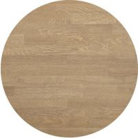 FAMEG - BASIC Blat średnica 90 | Lite drewno dębowe mikrowczep | Grubość blatu 2,7 cm