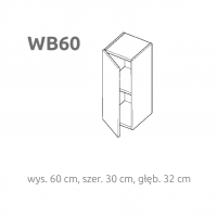 LAYMAN - BRIKS WB60 | Moduł pionowy z frontem | Otwierany na bok