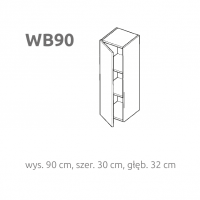 LAYMAN - BRIKS WB90 | Moduł pionowy z frontem | Otwierany na bok