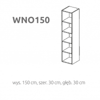 LAYMAN - BRIKS Półka WNO150 | Szafka otwarta pionowa