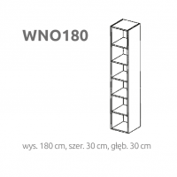 LAYMAN - BRIKS Półka WNO180 | Szafka otwarta pionowa