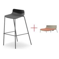 BGROUP - COWORKER Hoker SPL SH40H | Stelaż Metalowy | Oparcie z Tworzywa | Siedzisko z Tapicerowaną Nakładką | Wysoki