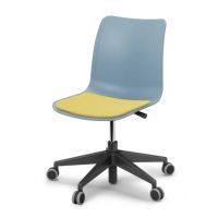 BGROUP - COWORKER Fotel Obrotowy SPL S150 | Oparcie z Tworzywa | Siedzisko z Tapicerowaną Nakładką