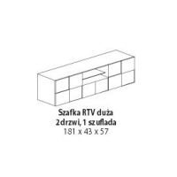 MC AKCENT - DAMA Rtv duża | 2 drzwi 1 szuflada | Biały połysk | 209008-02