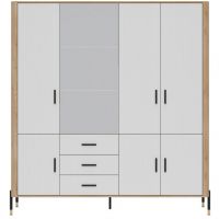 LIVEO - DANTE DT17 SZAFA Z LUSTREM | BIAŁY MAT