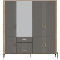 LIVEO - DANTE DT17 SZAFA Z LUSTREM | SZARY MAT