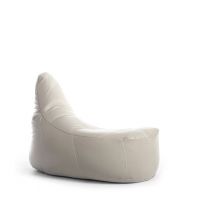 GIGANT PUFA - Fotel DELUX EKOSKÓRA ecru