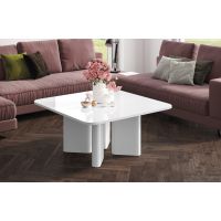 HUBERTUS - DIVERSO Ława 80x80x50 | Biały połysk