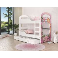 AJK meble - DOMINIK N Łóżko Piętrowe 2-osobowe z Szufladą 160x80cm