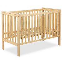 KLUPŚ - IWON Łóżeczko 120x60 z barierką | Sosna