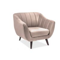 SIGNAL - ELITE 1 Velvet Fotel | Tkanina | Beż Bluvel 28 | Nogi wenge | z MR