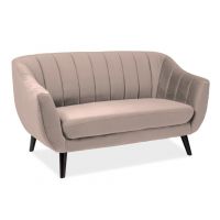 SIGNAL - ELITE 2 Velvet Sofa | Tkanina | Beż Bluvel 28 | Nogi wenge | z MR