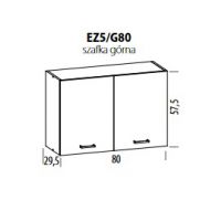 LIVEO - ELIZA Szafka EZ5/G80 | Górna 80 | 2 Drzwi