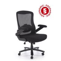 HALMAR - CYBORG Fotel Obrotowy | Czarny | Obciążenie 180 kg | Zgodny z Rozporządzeniem z 2023 roku