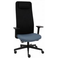 GROSPOL - MIKE 2 Fotel Obrotowy B Black | Mechanizm Synchro Self SF2 Plus z Regulacją Głębokości | Podłokietniki R11